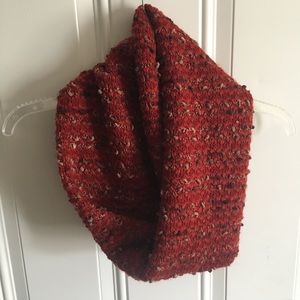 Anthropologie Red Infinity Scarf